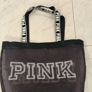 Victoria's Secret PINK Mesh Logo Tote with Branded Straps